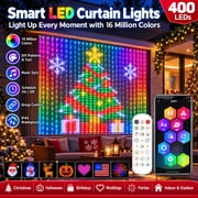 Smart LED Curtain Lights LED Curtain Lights Smart Curtain Lights Christmas Curtain Lights Pixel Christmas Lights App Controlled Animated Light Curtain