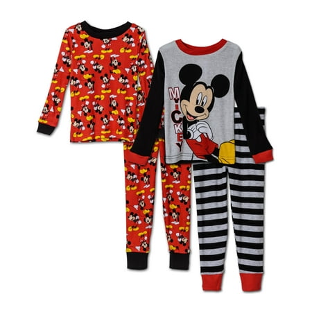 Mickey Mouse Boys 4 piece Pajamas Set (Toddler)