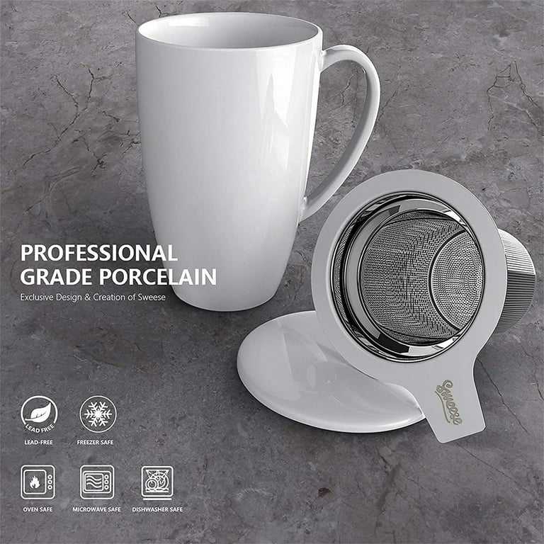 Sweese Porcelain Teapot, White, 27 Ounce