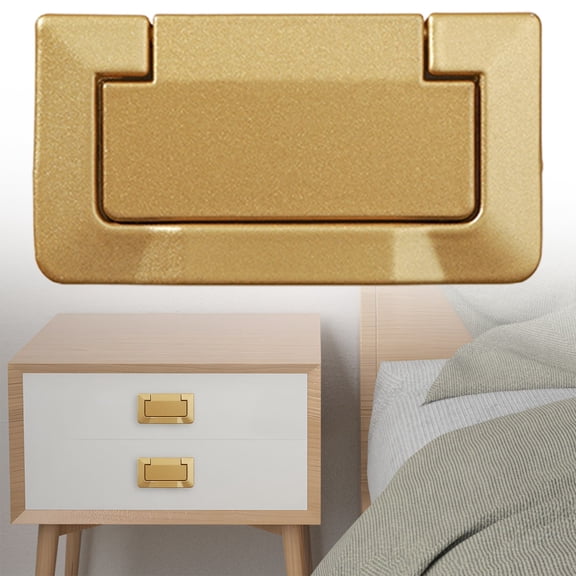 Recessed Flush Pull Cabinet Drawer Handles, Hidden Inset Square Furniture Pull Knobs, Concealed Cabinet Door Hardware, Flat Recessed Pulls for Wardrobe Nightstand Dresser