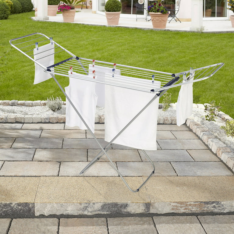Leifheit Plastic and Aluminum Clothes Drying Rack, White