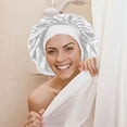 thumbnail image 2 of Lace Large Color Butyl Nightcap High Stretch Nightcap Lace Up Shower Cap Women In A Variety Of Colors To Choose From, 2 of 6