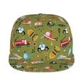 thumbnail image 2 of Daiia Transportation Prints print Flat Bill Hats Flat Brim Trucker Cap Baseball Cap Adjustable Classic Low Profile Hat Unconstructed Plain Cap, 2 of 9