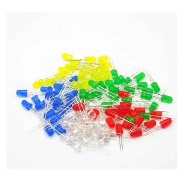 Surtido de Componentes Electrónicos de Diodos Emisores de lámpara LED de 40 Piezas de 5 Mm Sharpla Diodo LED 5mm