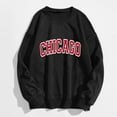 thumbnail image 2 of UJNDER Women's Crewneck Sweatshirt Valentine's Day Letter Print Pullover Long Sleeve Casual Black S, 2 of 4