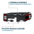 thumbnail image 4 of Buckle-Down Pet Collar, Dog Collar Plastic Buckle, Double Swag Black White Red Stripe, 9.5 to 13 Inches 1.0 Inch Wide, 4 of 8