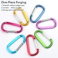 thumbnail image 5 of MEC 6PCS Black Carabiner Caribeaner Clip,3" Large Aluminum D Ring Shape Carabeaner with 6PCS Keyring Keychain Hook…, 5 of 13
