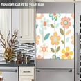 thumbnail image 3 of Yayeee Magnetic Dishwasher Cover for The Front Decoration Home Kitchen Machine Sticker Protector, Orange Retro Flower, 3 of 6