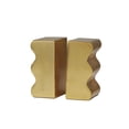thumbnail image 5 of DecMode 4" Wave Inspired Gold Aluminum Bookends (Set of 2), 5 of 8