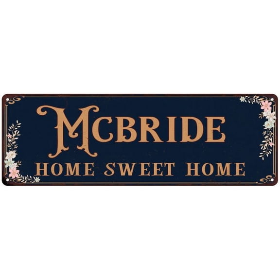 MCBRIDE Home Sweet Home Victorian Look 8x24 Metal Sign 108240046721