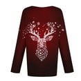 thumbnail image 6 of Hueook Christmas Shirts for Womens Tops Christmas Women's Fashion Tees Casual Round Neck Loose T Shirt Long Sleeve Christmas Print Shirt Multicolor XL, 6 of 6