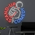 thumbnail image 2 of Handmadetneonsign Comedy Show Stand Up Neon Sign, Custom Hand Holding Mics Neon Light, Entertainment Show Led Light, Wall Décor, 2 of 5