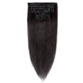 thumbnail image 1 of Extensions de Cheveux Humains Remy 100 % à Clip, Cheveux Humains Lisses et Soyeux, 7 Pcs, 15 clips, 1 of 6