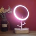 thumbnail image 3 of Lighted Makeup Mirror with Storage Box Tabletop Vanity Makeup Mirror Rechargeable for Home Bathroom Bedroom Vanity Mirrors, 3 of 8