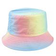 thumbnail image 2 of Mefallenssiah Chapeau de Pêcheur d'Été Protection Solaire Mode Dégradé Teinture sur Nœuds Chapeau de Soleil Extérieur, 2 of 4