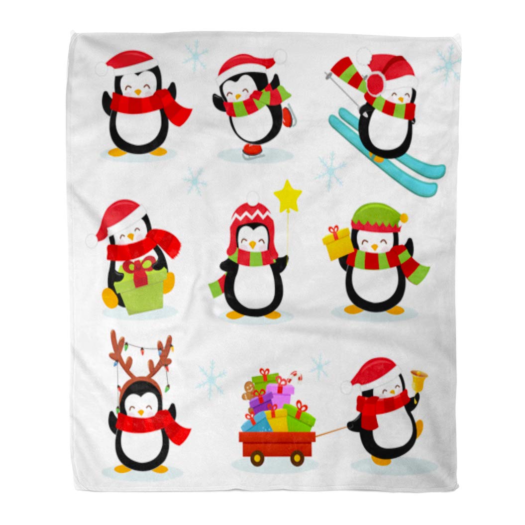 Cute Penguin Black and White Flannel Reversible Sherpa Throw Blanket Fuzzy and Soft Fleece Bed Blanket Cute Penguin Black and White Flannel Reversible Sherpa Throw Blanket Fuzzy and Soft Fleece Bed Blanket