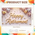 thumbnail image 2 of Pink  Retirement Banner Pastel Balloons Happy Retirement Display Silver Stars Golden Fireworks Celebration Backdrop for Retirement Party Farewell Celebration Indoor Decoration, 2 of 8