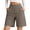 #01Khaki, variant on 2026 Linen Shorts for Women High Waisted Wide Leg Summer Casual Beach Vacation Bermuda Cropped Pants with Pockets White 2XL