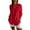 Red, variant on Seductiva Women's Dress Shirts Long Sleeve Women's Single Breasted Pleated Lapel Shirt independent Station Explosion Women's Solid Color Top Wrinkle-Free Solid Work Blouse Loose Fit Tees Blouses