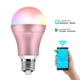 thumbnail image 1 of Bombilla inteligente, 550 lúmenes, bombilla LED WiFi que cambia de color compatible con Alexa y Google Assistant, 1 paquete (rosa), 1 of 5