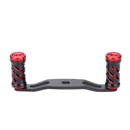 NFTIGB Fishing Reel Handle Carbon Fiber Frame Replacement Parts 95mm / 3.74 inches (Black Red)