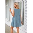 thumbnail image 3 of Eternatastic Womens Summer Casual Sleeveless Tank Dress V Neck Mini Dresses Beach Sundress with Pockets, 3 of 6