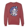 thumbnail image 1 of Wild Bobby, The Betty Experience Guitars Betty Boop Unisex Crewneck Sweatshirt, Vintage Heather Red, XX-Large, 1 of 5