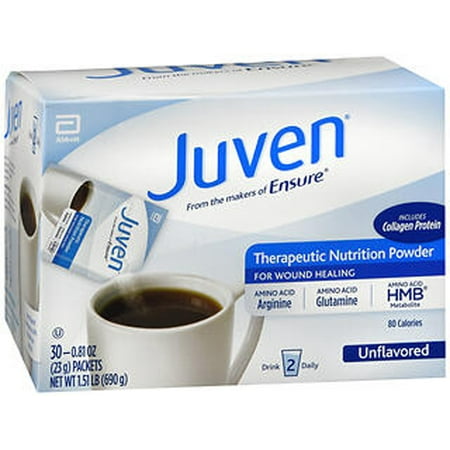 Juven Therapeutic Nutrition Drink Mix Powder Unflavored (30 Packets) (Pack of 2)