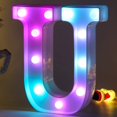 thumbnail image 1 of Chapiteau Coloré LED LED Lights-Lighting Letter Signe Nuit Lumière Fête Famille Bar Décoration (Coloré B), 1 of 5