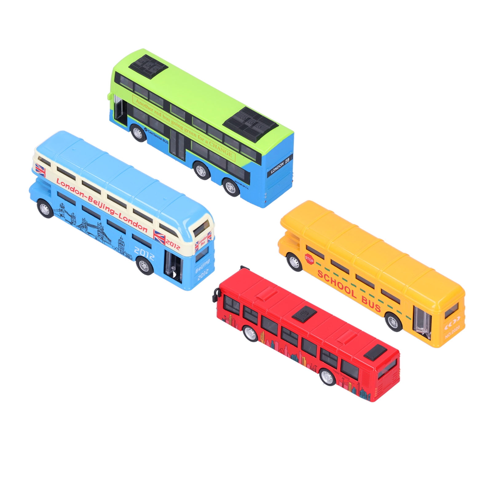 Vehicle Toy, Door Opening Design Sturdy Bus Toy Bus Model Durable Bus
