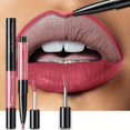 thumbnail image 3 of 1pc Double Ended Lipstick + Lip Liner, Smudge Proof Swivel Stick, Soft Matte Long Lasting Lipstick, 3 of 5