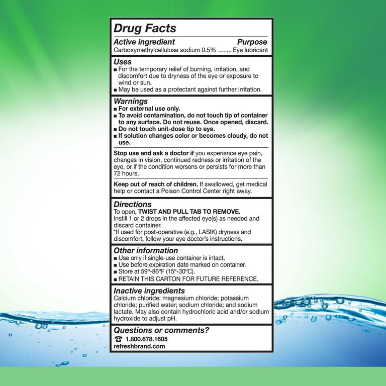 Refresh Plus Lubricant Eye Drops, 30 Containers