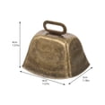 thumbnail image 4 of 6 piezas de campanas de vaca de metal de metal cencas de ganado de granja animal anti-perdidas de campanas de llamadas fuertes, 4 of 5