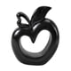 thumbnail image 4 of Estatua de manzana de resina, figura decorativa, artesanía, modelo de manzana coleccionable, adorno de escritorio para estante, chimenea, centro de Negro, 4 of 8