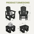 thumbnail image 2 of SERWALL Outdoor Glider Chair with Ottoman Set of 2, HDPE Wood-Like Patio Glider Rocker Set All-Weather Porch Glider Black, 2 of 6