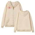 thumbnail image 4 of Futezty Women's Drawstring Zip Up Cute Hoodies Fall Jacket Oversized Casual Sweatshirts with Pocket, 4 of 4