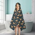 thumbnail image 6 of Blue Highland Cow Flower Pattern Hooded Bath Towel，50"x30" for Ages 3 To 12 Kids, Quick Dry Lightweight Soft Microfiber Hood Beach Towel Cover Up for Kids, 6 of 7