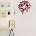thumbnail image 4 of Garland Pink Peony Wreath Decoración de flores artificiales Puerta colorida Decoración para colgar en la pared Jumpingount HA9078-00B, 4 of 6