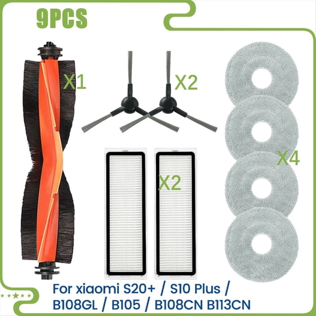 Para Robot Aspirador S20+ / S10 Plus / B108GL / B105 / B108CN B113CN Piezas Accesorios Cepillo Lateral Principal Filtros Mopas