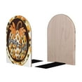 thumbnail image 2 of Susaid Fall Farmhouse Pumpkins Print Wooden Bookends Decorative Book Ends for Shelves Heavy Books Holder Organizer Non-Slip Desk Book End for Kids Room Office School 1 Pairs, 2 of 8