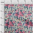 thumbnail image 2 of oneOone Rayon Light Yellow Fabric Florals Quilting Supplies Print Sewing Fabric By The Yard 56 Inch Wide, 2 of 4