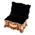 thumbnail image 6 of Trinket Jewelry Box Gift for Women Vintage Metal Case Organizer Storage 18 x 12 Red, 6 of 8