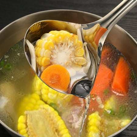

Stainless Steel Soup Fat Oil Separator Ladles Skimmer Spoon Soup Colander