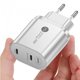 thumbnail image 2 of Cargador rápido de 40 W, adaptador USB-C dual para Samsung iPhone 15 14, 2 of 5
