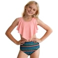 thumbnail image 1 of Girls Swimsuit Two Piece Set for Girls Tiered Ruffle Swimwear Summer Beach Pool Wear, 1 of 4