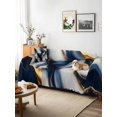 thumbnail image 3 of Navy Blue Marble Couch Cover Sofa Covers 3 Cushion Sectional Couch, Gold Modern Art Washable Sofa Covers Slipcover Sectional Sofa Cover, Furniture Protector 71"x150", 3 of 9