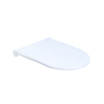 Toilet Lid Cover, Bathroom Stretch Spandex Washable Toilet Lid Seat Protector Cover with Elastic Bottom (White)