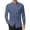 Blue, variant on Men's Stretch Long Sleeve Button Down Dress Shirt, Band Collar with Chest Pockets, Casual Standard Fit