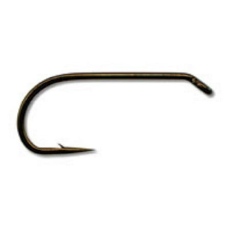 Standard Series Dry Fly Hooks Signature Fly Round Bend Dry Fly Hook with 2 Extra Fine Wire/Standard Length Turned Down Eye (Pack of 50), Bronze, Size 12, Standard length By Mustad Ship from US ()