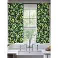 thumbnail image 2 of St. Patrick's Day Sheer Curtains 63 Inch Length 2 Panels Set Window Treatments, Watercolor Lucky Shamrocks Spring Leaves Rod Pocket Semi Curtains for Living Room/Bedroom/Kitchen Décor, 104"W x 63"L, 2 of 7